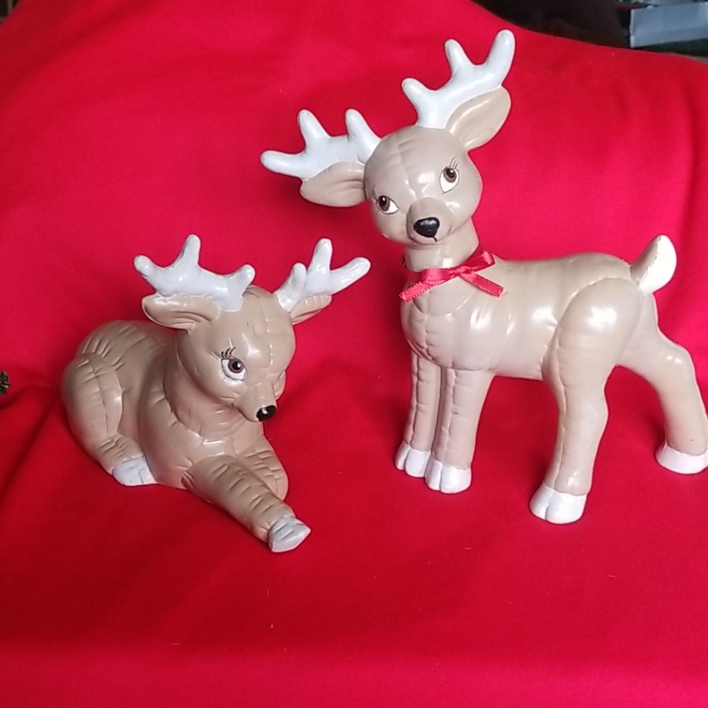 Vintage Reindeer 2pc